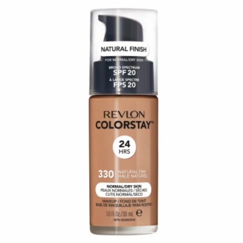 2 x Revlon Colorstay Foundation Natural Finish Normal Dry 330 Natural Tan
